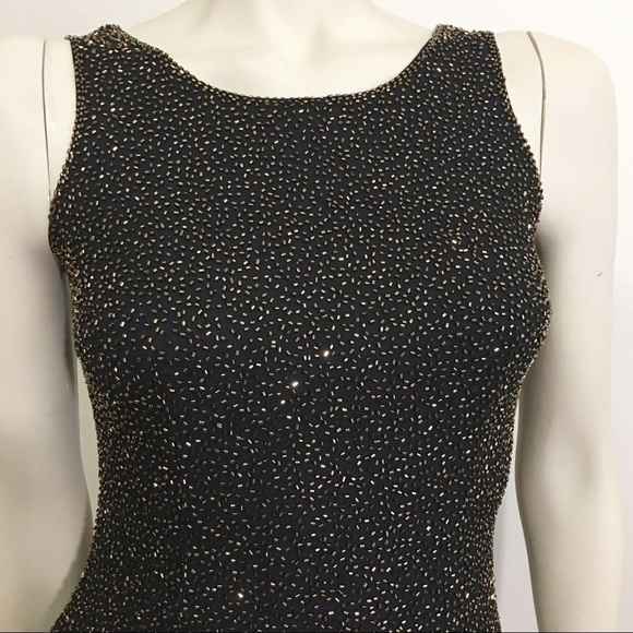 Bieff Basix little black dress Silk Beaded - Picture 3 of 7